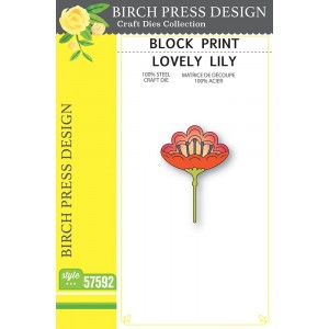 Birch Press Stanzschablone - 57592 Block Print Lovely Lily