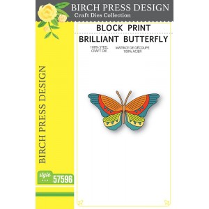 Birch Press Stanzschablone - 57596 Block Print Brilliant Butterfly
