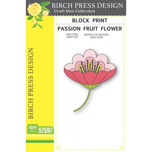 Birch Press Stanzschablone - 57597 Block Print Passion Fruit Flower