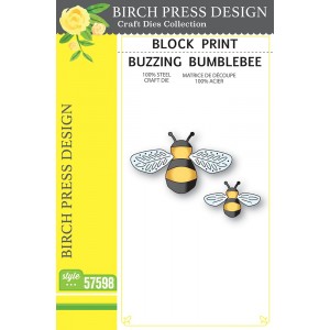 Birch Press Stanzschablone - 57598 Block Print Buzzing Bumblebee