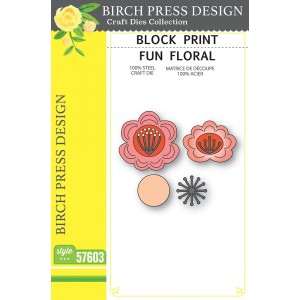 Birch Press Stanzschablone - 57603 Block Print Fun Floral
