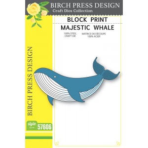 Birch Press Stanzschablone - 57606 Block Print Majestic Whale