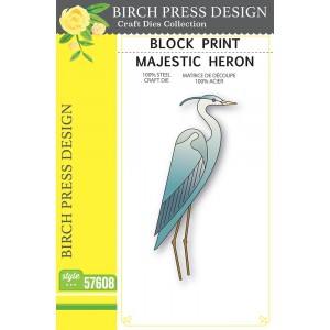 Birch Press Stanzschablone - 57608 Block Print Majestic Heron