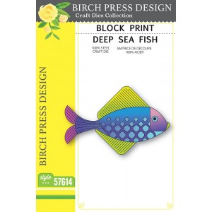 Birch Press Stanzschablone - 57614 Block Print Deep Sea Fish