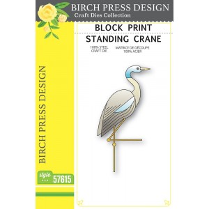 Birch Press Stanzschablone - 57615 Block Print Standing Crane
