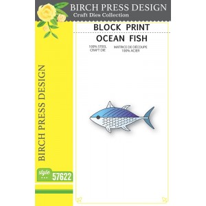Birch Press Stanzschablone - 57622 Block Print Ocean Fish