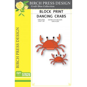 Birch Press Stanzschablone - 57626 Block Print Dancing Crabs