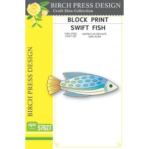 Birch Press Stanzschablone - 57627 Block Print Swift Fish