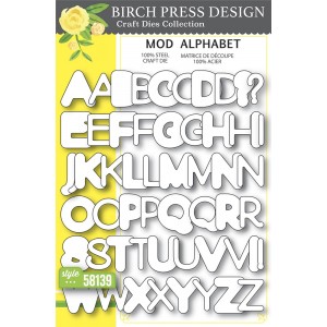 Birch Press Stanzschablone - Mod Alphabet