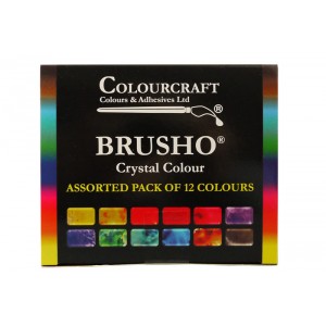 Brusho Crystal Colour Farb-Pigmente Starter Pack - 12 Farben