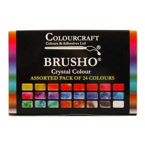Brusho Crystal Colour Farb-Pigmente Starter Pack - 24 Farben