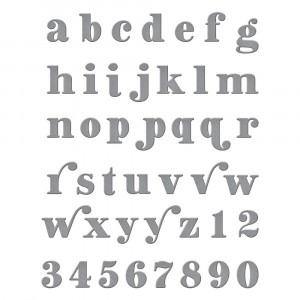 Spellbinders Stanzschablonen - Be Bold Lowercase Alphabet and Numbers Etched Dies