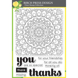 Birch Press Clear Stamp Set - Thankful Mandala