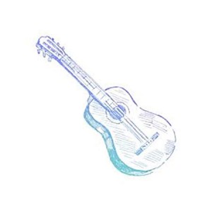 Couture Creations Men's Collection Hatched Guitar Mini Clear Stamp