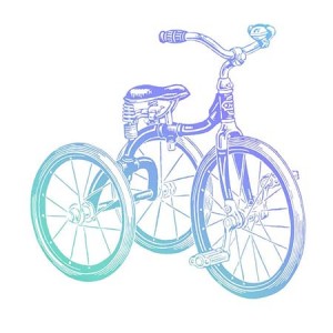Couture Creations Men's Collection Tricycle Mini Clear Stamp