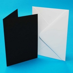 Craft UK Cardpack DIN A6 50 Karten und Umschläge - Schwarz / Weiß