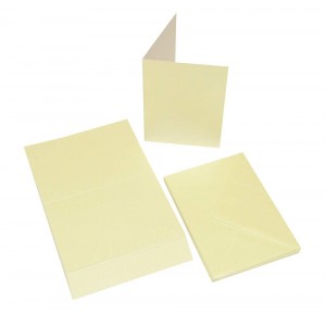 Craft UK Cardpack 20 Karten und Umschläge Perl-Elfenbein - A6 / C6