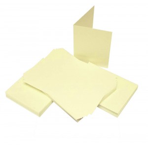 Craft UK Cardpack 50 Karten und Umschläge Creme - A6 / C6