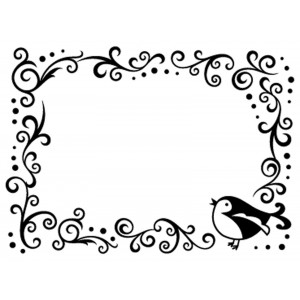 Darice Hintergrund-Prägeschablone - Bird Scroll Frame