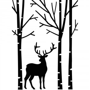 Vaessen Prägeschablone - Hirsch im Wald