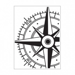 Darice Hintergrund-Prägeschablone - Compass / Windrose