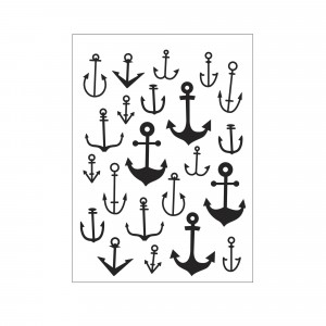 Darice Hintergrund-Prägeschablone - Scattered Anchors - 20% RABATT