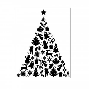 Vaessen Prägeschablone - Weihnachtsbaum