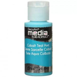 DecoArt Media Fluid Acrylics Paint Flüssige Acrylfarbe 1oz - Cobalt Teal Hue