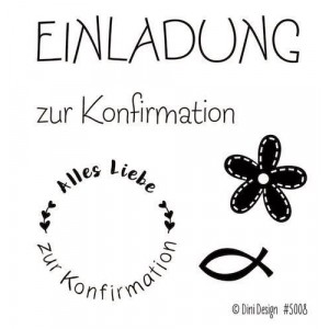 Dini Design Mini Clear Stamps - Konfirmation