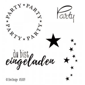 Dini Design Mini Clear Stamps - Party