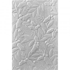 Spellbinders Holly & Foliage 3D Embossing Folder GROSS