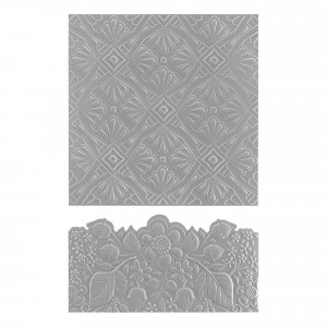 Spellbinders Luxe Backdrop and Border Embossing Folder & Stanzschablone