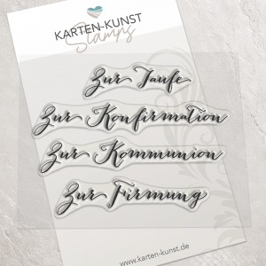 Karten-Kunst Clear Stamps KK-0074 - Große Worte Christlich: Taufe, Konfirmation, Kommunion & Firmung