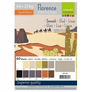 Florence Cardstock A4 60 Blatt - Erdtöne