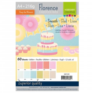 Florence Cardstock A4 60 Blatt - Pastell