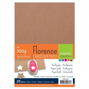 Florence Papier A4 20 Blatt - Kraft 