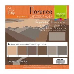 Florence Leinenkarton Multipack 15 x 15 cm 60 Blatt - Braun