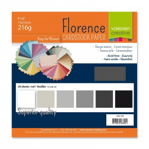 Florence Leinenkarton Multipack 15 x 15 cm 60 Blatt - Schwarz-Weiß