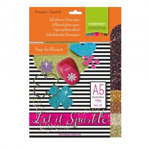 Florence Selbstklebendes Glitzerpapier A5 - Warme Farben