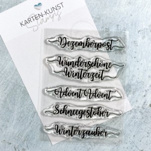 Karten-Kunst Clear Stamps KK-0115 - Kalligraphie im Dezember