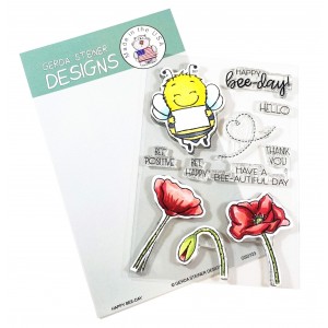 Gerda Steiner Design Clear Stamps - Happy Bee-Day 4x6