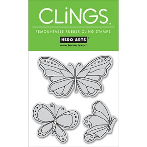 Hero Arts Cling Stamps - Butterflies