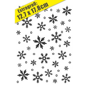 Vaessen Prägeschablone GROSS - Schneeflocken-Hintergrund