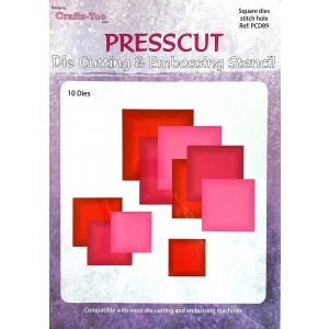 Crafts Too Presscut Stanzschablonen - Riesige Quadrate