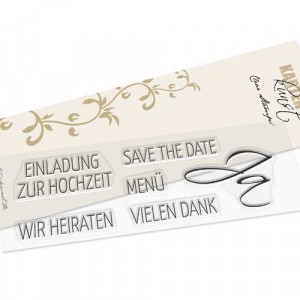 Karten-Kunst Clear Stamp Set - Hochzeit