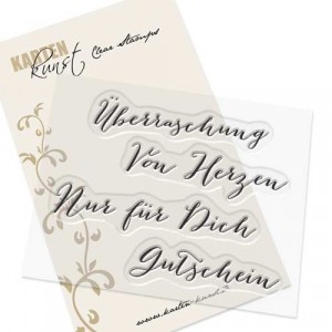 Karten-Kunst Clear Stamps KK-0027 - Große Worte „Überraschung“