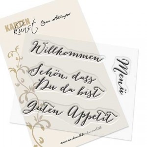 Karten-Kunst Clear Stamp Set - Große Worte „Willkommen“