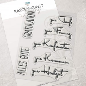 Karten-Kunst Clear Stamps KK-0035 - Capri „Kirchliche Feste“ Stempel zur Taufe, Konfirmation, Kommunion, Firmung und Hochzeit