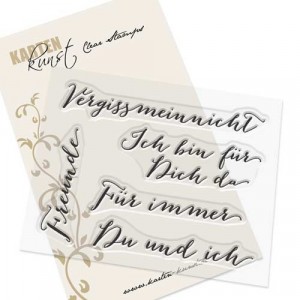 Karten-Kunst Clear Stamps KK-0043 - Große Worte Vergissmeinnicht - 45% RABATT