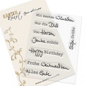 Karten-Kunst Clear Stamps KK-0063 - Kombi-Set Wünsche